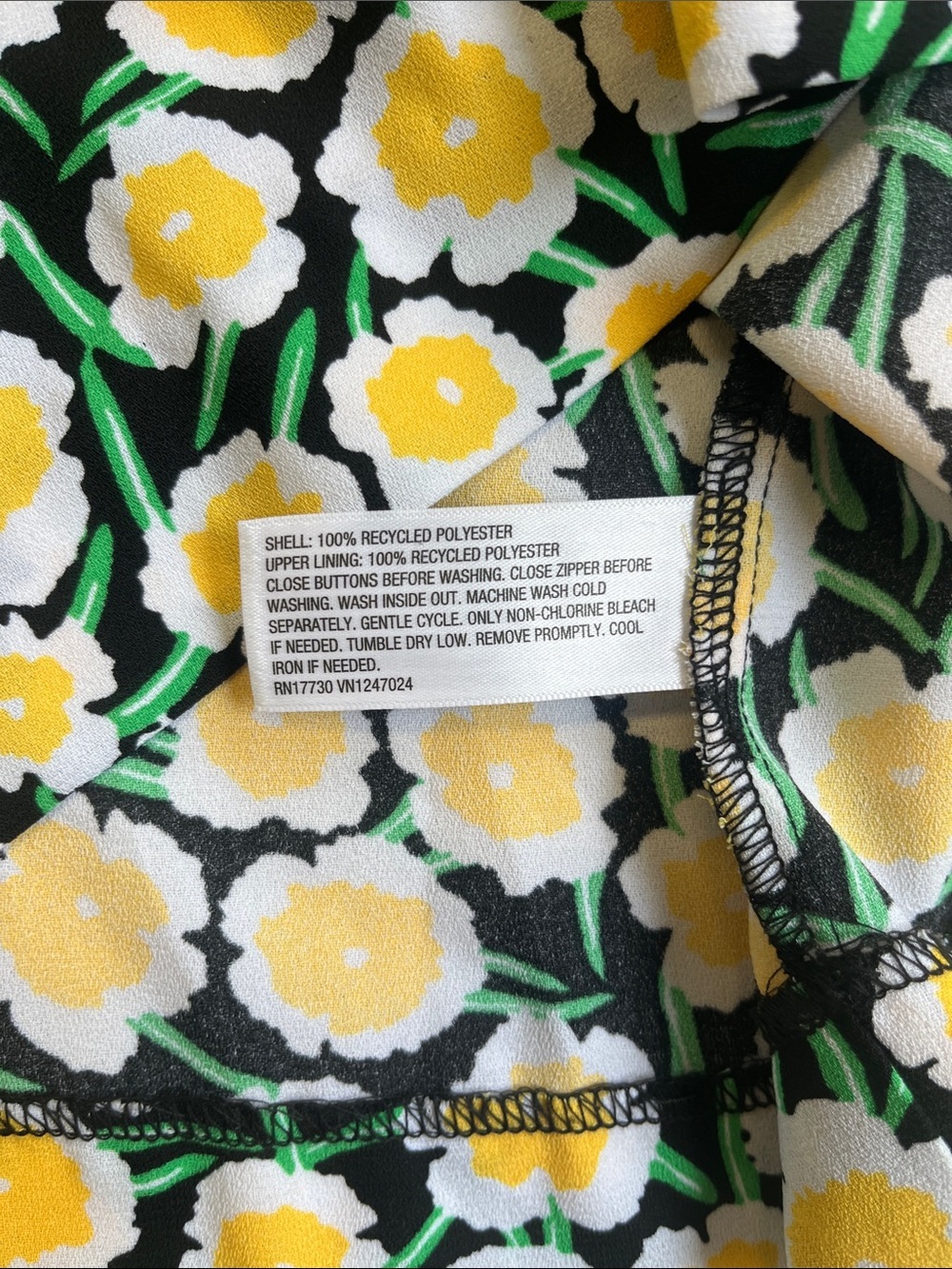 Diane Von Furstenberg Floral Mini Dress Yellow Daisy Print Size 2 - Picture 8 of 13